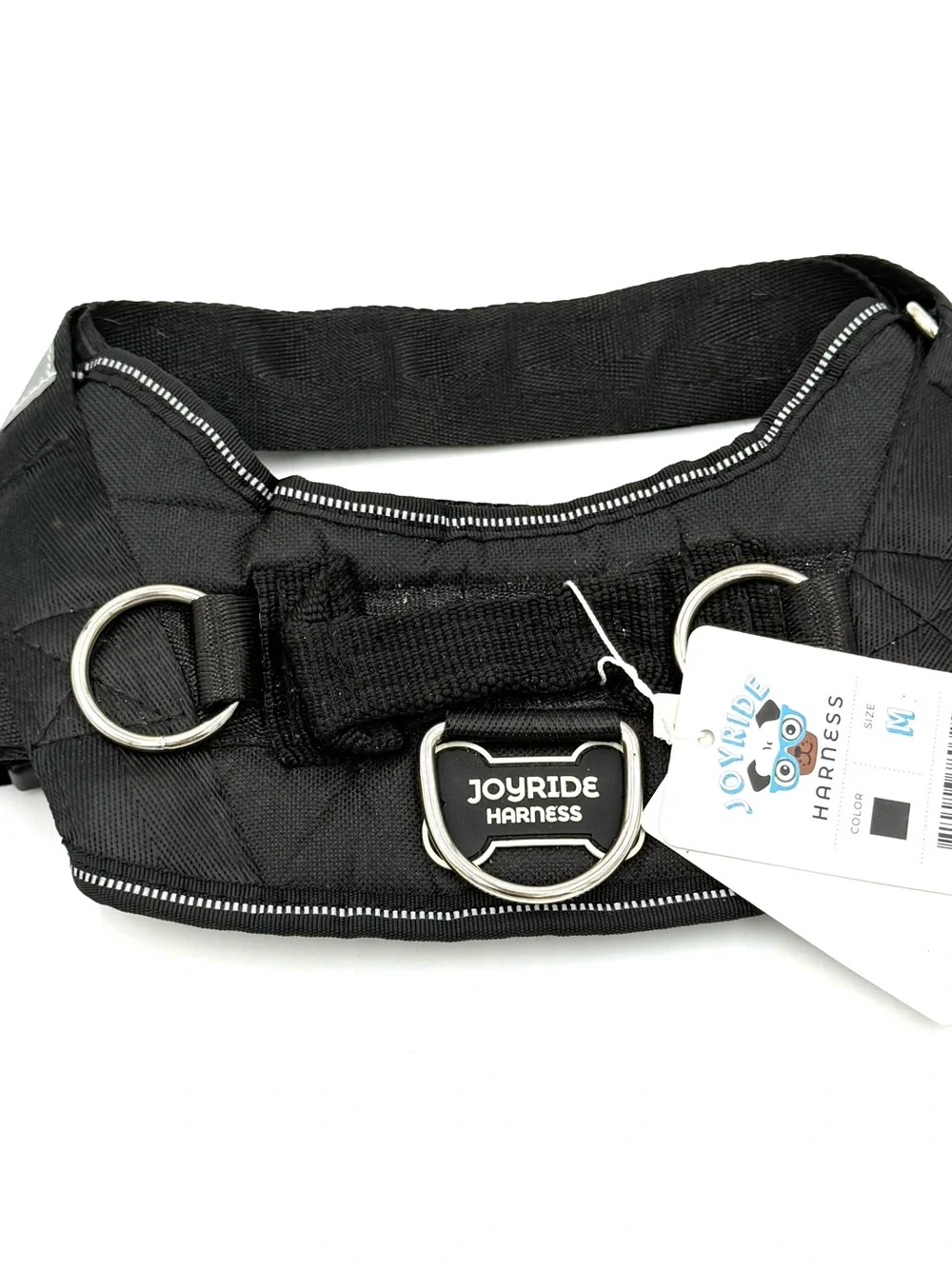 NWT Joyride Black Dog Harness WReflective Trim Size M (MSC0001)